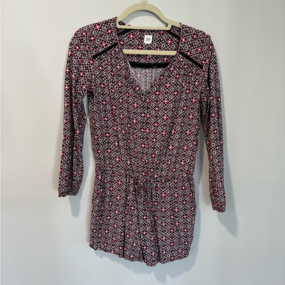 Beautiful Pink & Black Patterned Romper from Gap